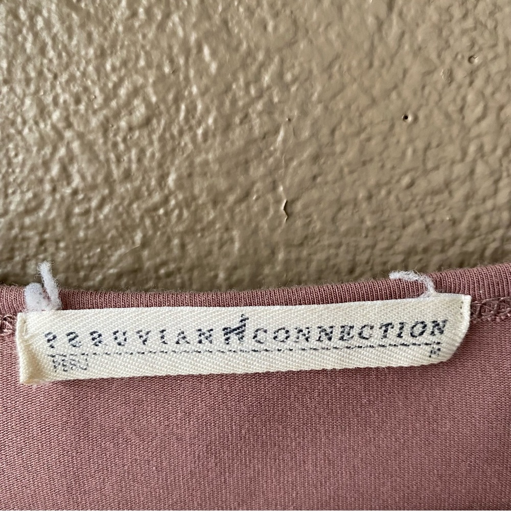 Peruvian Connection dusty pink pima cotton layering long sleeve tee EUC - Picture 6 of 7